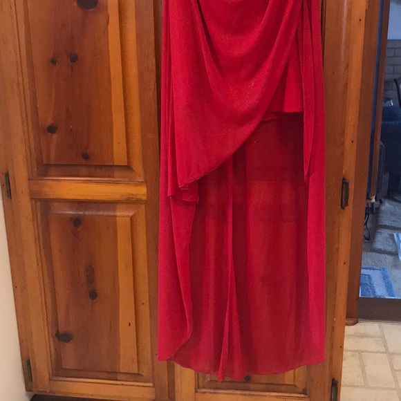 Red strapless cocktail - Picture 4 of 6